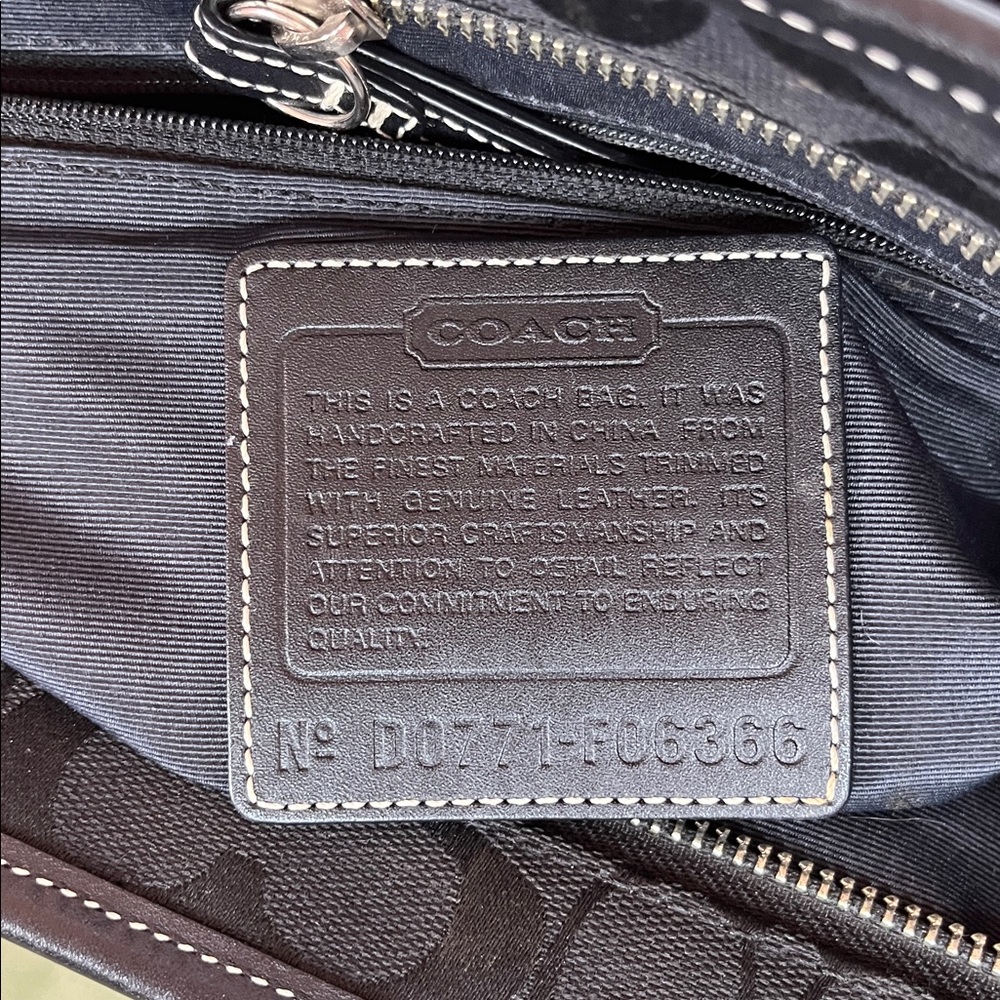 Vintage Coach Hamptons Black Signature Canvas Satchel Doctor Bag - Picture 8 of 8